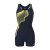 Slazenger LYCRA® XTRA LIFE™ Boyleg Swimsuit Ladies Blue/Yel/Wht