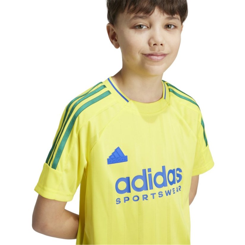 adidas House of Tiro Nation Pack T-Shirt Juniors Yellow/Blu/Grn