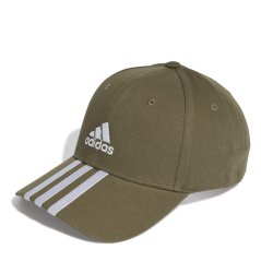 adidas 3-Stripes Baseball Cap Khaki/White