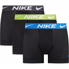 Nike 3 Pack Stretch Long Boxer pánské šortky Black/Star Blue