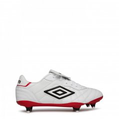Umbro Speciali Eternal Soft Ground Football Boots Wht/Blk/Verm
