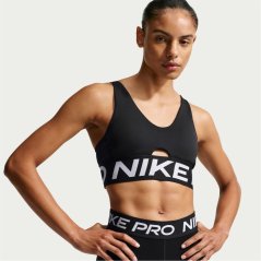 Nike Women's Indy Plunge Non Wired Medium Impact Sports Bra Black/White