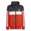 adidas Tiberio 3-Stripes Colorblock Shiny Track Suit Kids Blk/Red/White