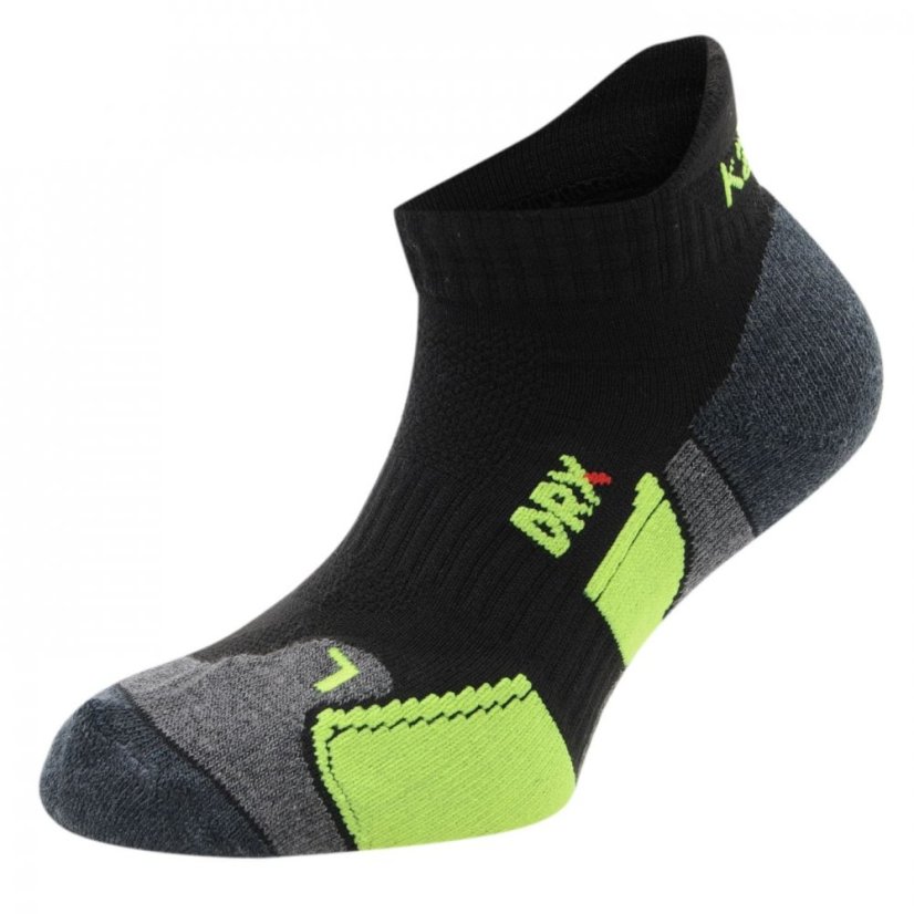 Karrimor 2 Pack Running Socks Junior Black/Fluo