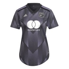 adidas Womens Olympique Lyonnais Football Shirt 2022 2023 Black