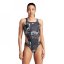 adidas Allover Graphic Swimsuit Womens Grey/Grey