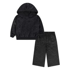 Nike Kids' Cozy Aop Monogram Fleece Tracksuit Black