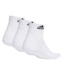 adidas 3 Pack Ankle Socks Unisex Juniors White