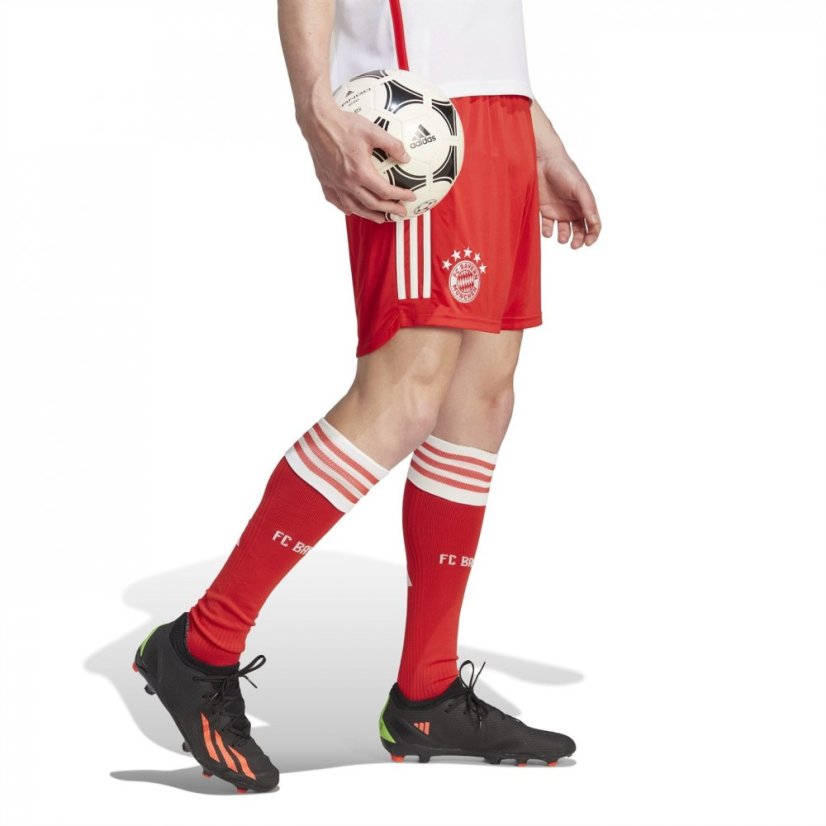 adidas FC Bayern Home Shorts 2023 2024 Adults Red/White