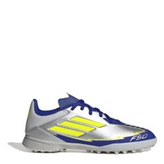 adidas F50 League Childrens Astro Turf Football Boots Silver/Blue