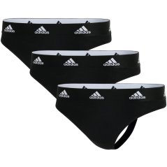 adidas 3-Pack Active Comfort Cotton Thong Black