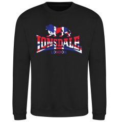 Lonsdale Printed Logo Sweat Black 1