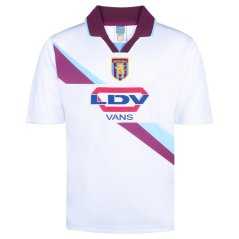 Score Draw Scoredraw Aston Villa Retro Away Shirt 2000 2001 Adults White/Blue