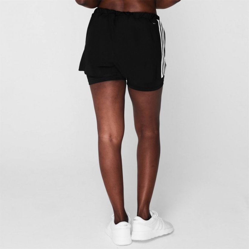adidas 2-in-1 Shorts Womens Black/White - Veľkosť: XS (4-6)