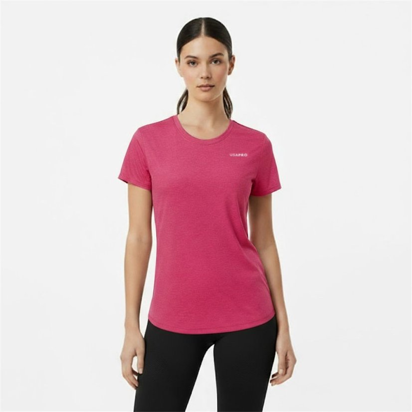 USA Pro Tech C Tee Womens Bright Pink