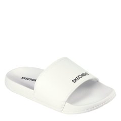 Skechers Men's Pool Sliders White/Black