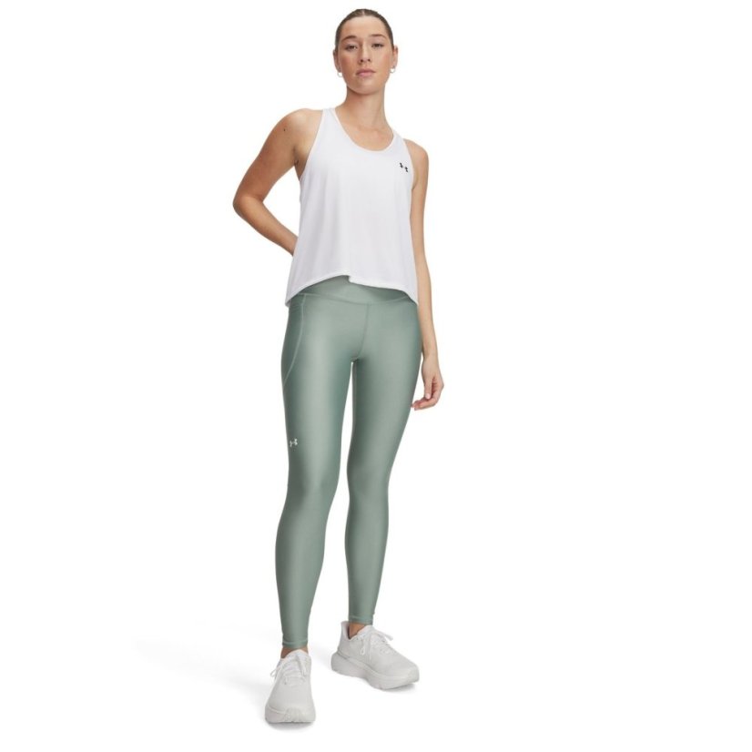 Under Armour HeatGear® No-Slip Waistband Full-Length Leggings Women's Silica Grn/Wht