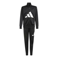 adidas Linea Poly Tracksuit Juniors Black/White