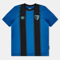 Umbro Unisex Kids' Bournem Away Short Sleeve Football Shirt Blue/Caviar