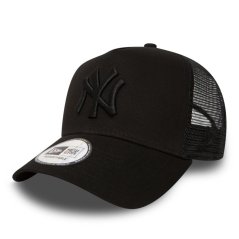 New Era A-Frame Adjustable Trucker Cap NY Black