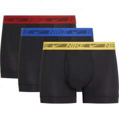 Nike 3 Pack Stretch Trunks Mens Yellow/Red/Blu