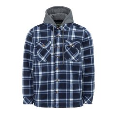 Gelert Men's Sherpa Fleece Long Sleeve Button-Up Sherpa Jacket Navy/White