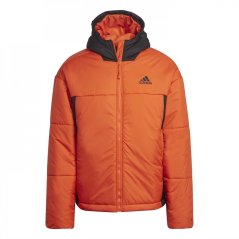 adidas BSC 3-Stripes Puffy Hooded Jacket orange/black