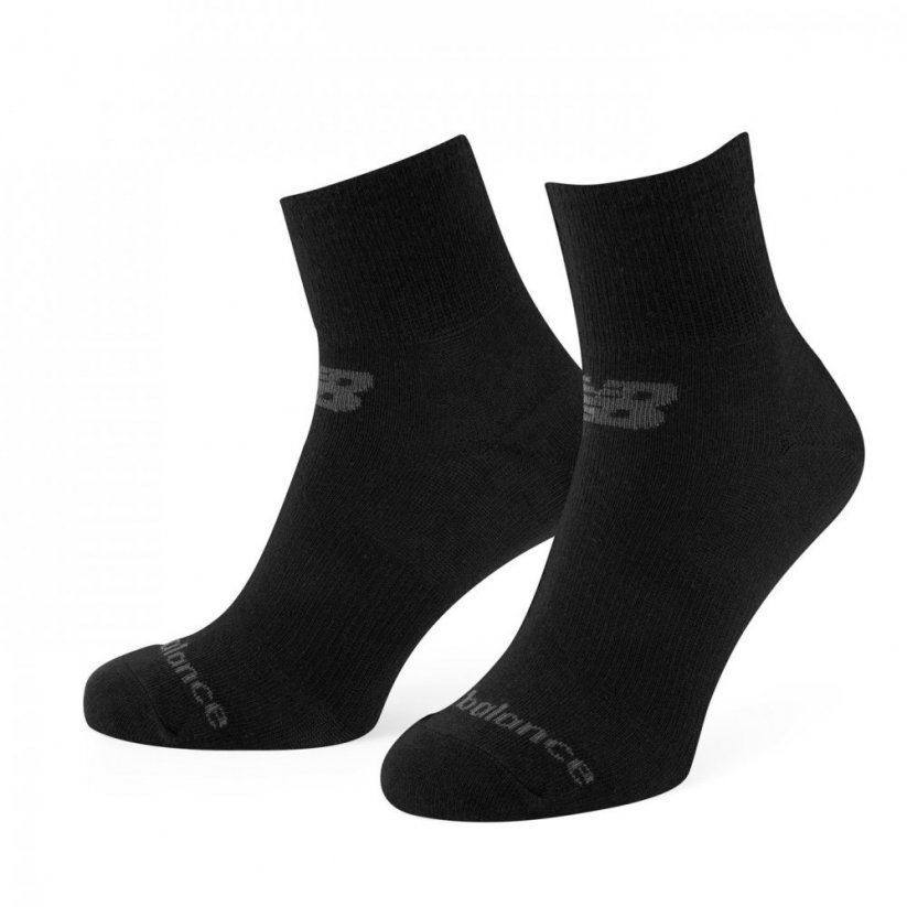 New Balance 3 Pack Ankle Socks Black