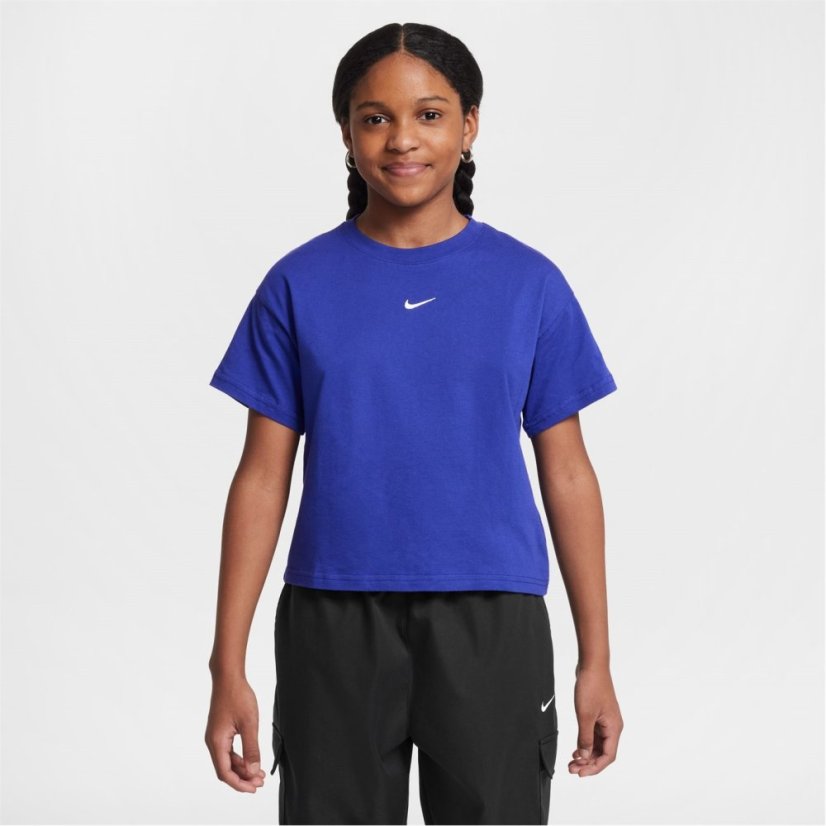 Nike Sportswear Big Kids' (Girls') T-Shirt Navy