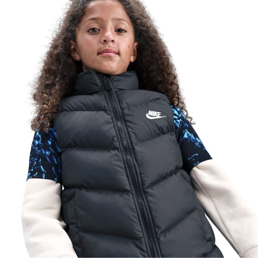 Nike Loose-Fit Puffer Vest Juniors Black