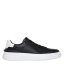 Skechers Classic Leather Court Stretch Lace Trainers Mens Black