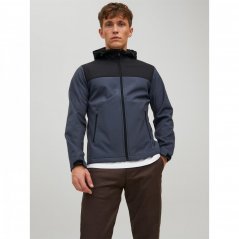 Jack and Jones Hooded Softshell Jacket Ombre Blue