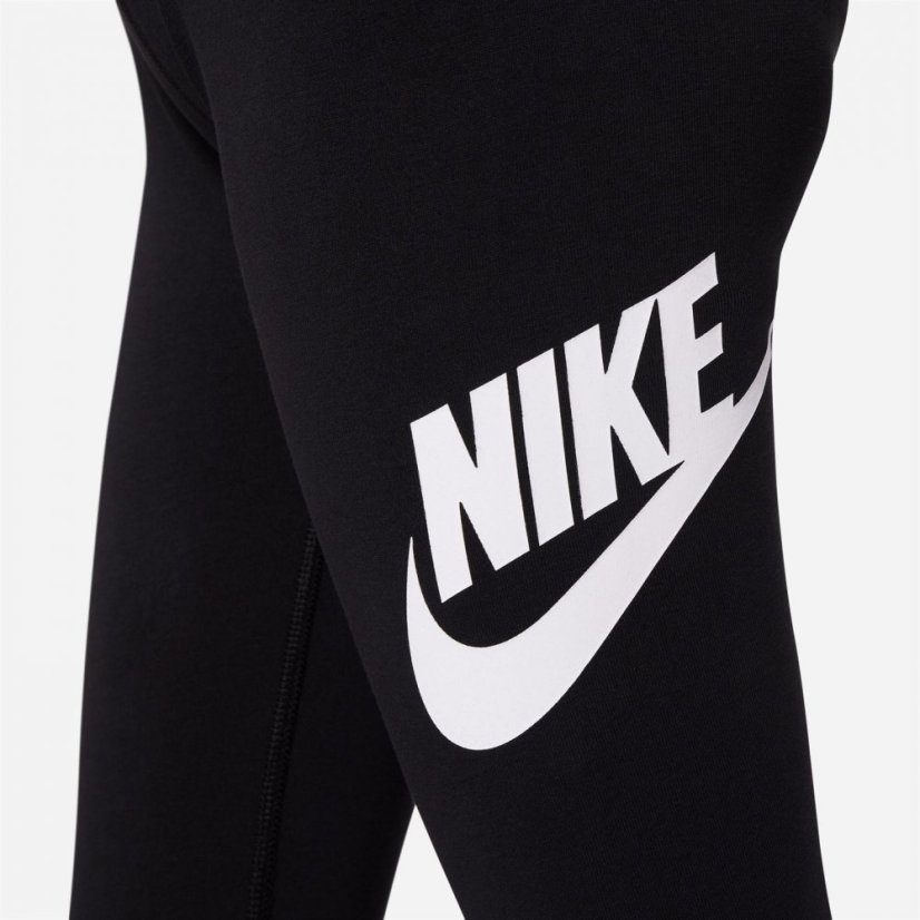 Nike Sportswear Essential Big Kids' (Girls') Mid-Rise Leggings Black/White