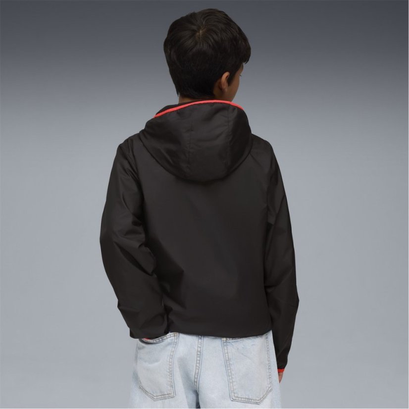 Puma Kids' Rain Windbreaker Black/Orange