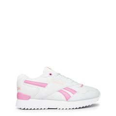 Reebok Royal Glide Ripple Clip Ladies Trainers Grey/Pink