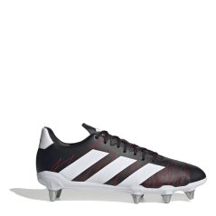 adidas Kakari Adults Soft Ground Rugby Boots Blk/Wht/Crbn