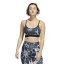 adidas Flower Print Low Impact Sports Bra Womens Grey
