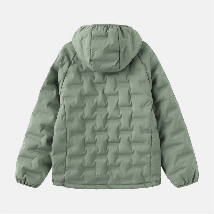Karrimor Kids' Heat-Sealed Windproof Hooded Full Zip Insulated Puffer Jacket Khaki