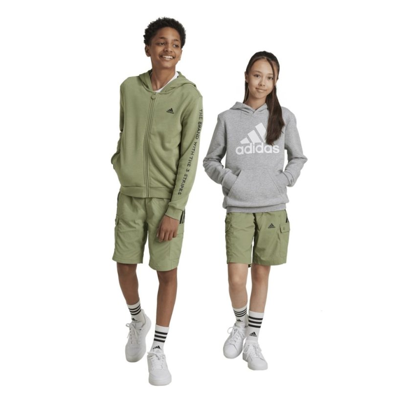 adidas Unisex Kids Jersey Jogger Shorts Green/Black