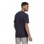 adidas Essentials Single Jersey Linear Embroidered Logo pánske tričko Navy Linear