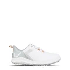 Slazenger V Series Spiked Golf Shoes Womens White/Grey/Rose Gold