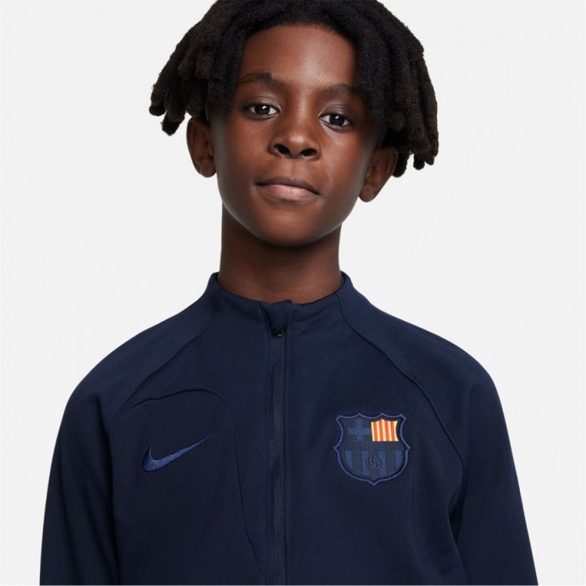 Nike FC Barcelona Academy Full-Zip Knit Football Jacket 2022/2023 Junior Boys Obsidian