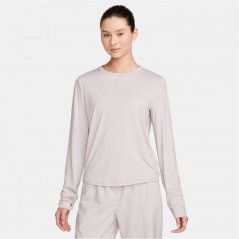 Nike One Classic Women's Dri-FIT Long-Sleeve Fitness Top Platinum Violet