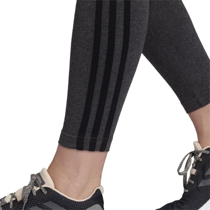 adidas Essentials 3 Stripe Leggings Womens Dark Grey