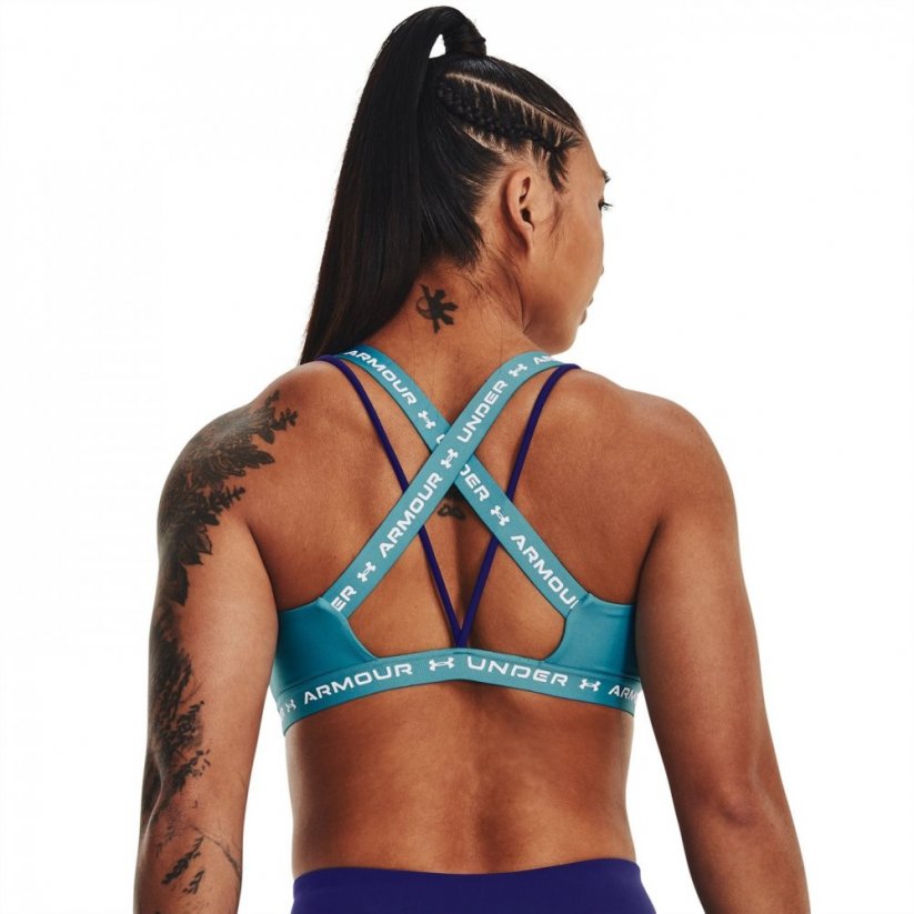 Under Armour Armour Crossback Low Impact Sports Bra Blue