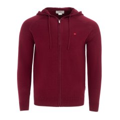 Lee Cooper Long Sleeve Zip Thru Hoodie Burgandy