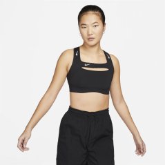 Nike Swoosh Swoopes Women'S Medium-Support Lightly Lined Sneaker Sports Bra Medium Impact Womens Blk/Blk/Sail