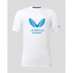 Castore Leinster Rugby Logo T-Shirt 2023 2024 Adults Optic White