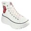 Skechers Funky Street High-Top Trainers Womens White/Red