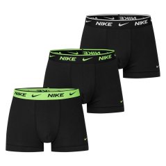Nike 3 Pack Everyday Cotton Trunks Mens Volt/Blk/Blk